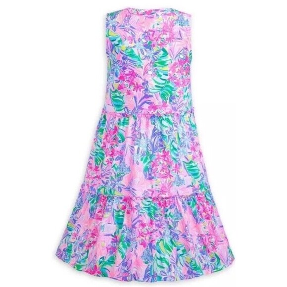 Disney Parks Lilly Pulitzer Dress Small Lorina Tiered Flowy Minnie‎ Dais… - Picture 2 of 4